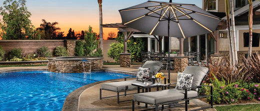 benefits of targeting people in california for patio umbrellas Umbrella 12-Year Protection 9-Ft Outdoor Umbrella, Sunbrella Fade-Resistant Acrylic Fabric, Auto Tilt and Crank, Heavy-Duty Aluminum Frame/Reinforced Ribs, Bronze Pole, Linen Sesame : Patio, Lawn & Garden Enjoy a romantic ambiance with night lighting on your patio while reducing carbon emissions California Umbrella 9' Round Aluminum