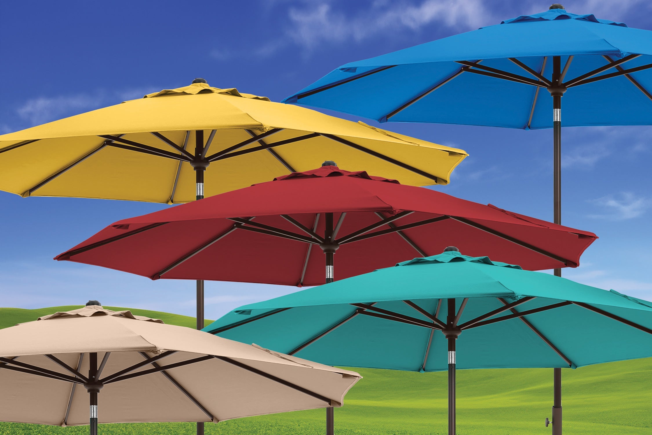 deals on patio umbrellas Tropishade 631W24 Commercial 9 ft. Antique White Umbrella is Perfect for Cafes and Restaurants : Patio, Lawn & Garden touch and superior appearance 15ft Large Patio Umbrellas with