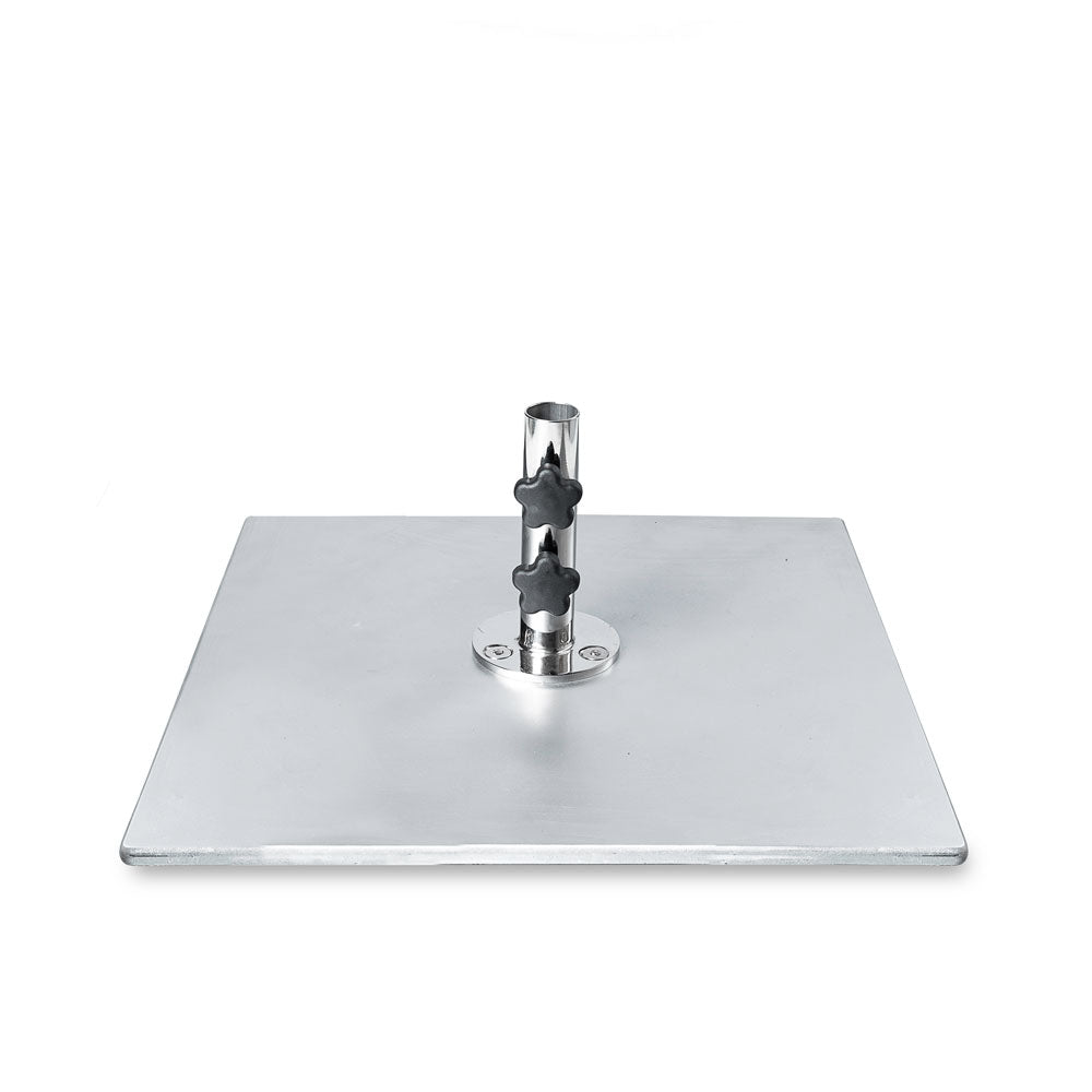20" Square Galvanized Steel Plate Umbrella Base, image 1