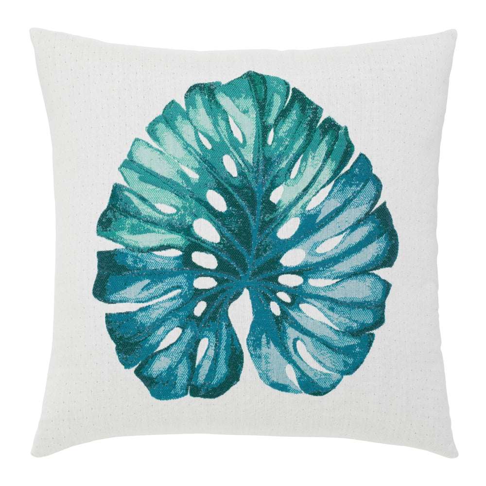 22 square designer throw pillow leaf lagoon, image 1
