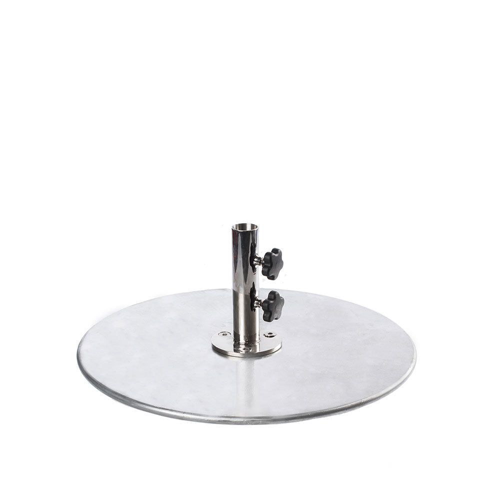 24" Round Galvanized Steel Plate Umbrella Base, image 1