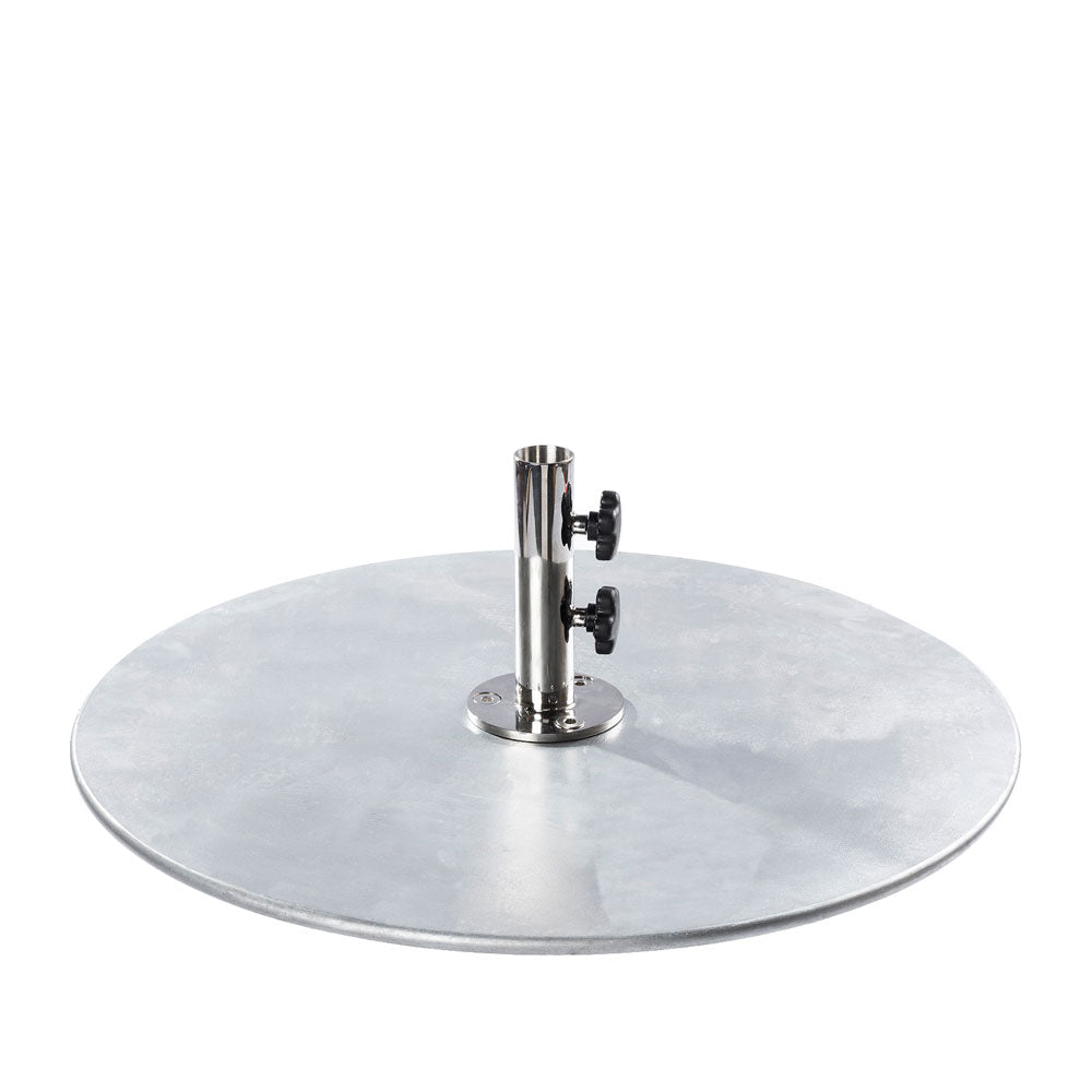 30" Round Galvanized Steel Plate Umbrella Base, image 1
