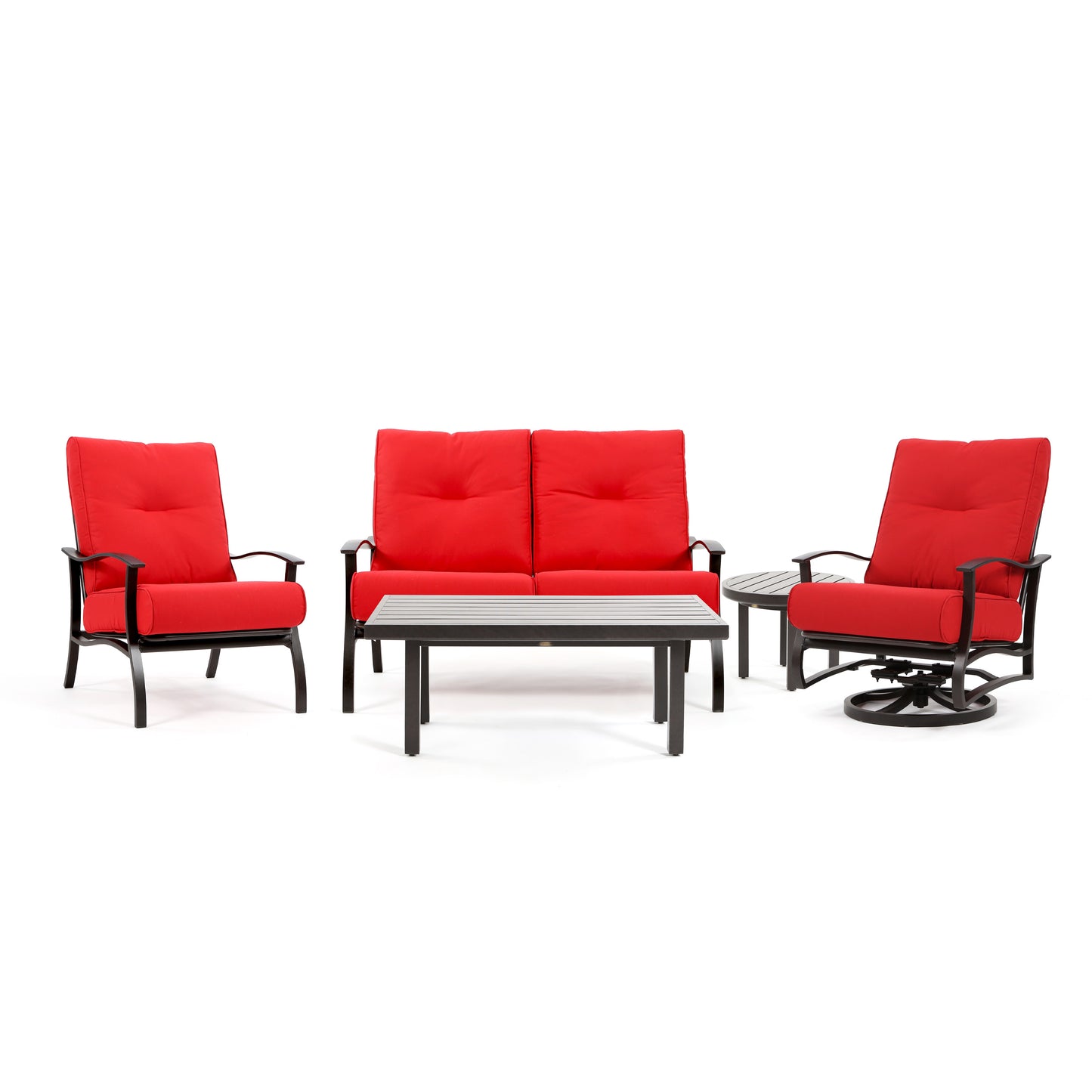 Albany 5 Piece Loveseat Seating Set Flagship Ruby Cushions, image 17