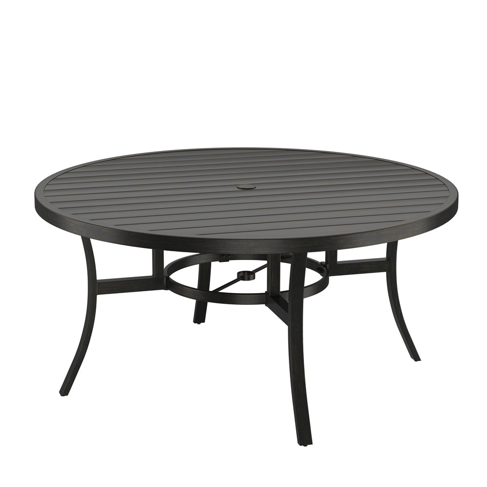 Olympia 7 Piece Dining Set - 6 Swivel Rockers 60" Round Table