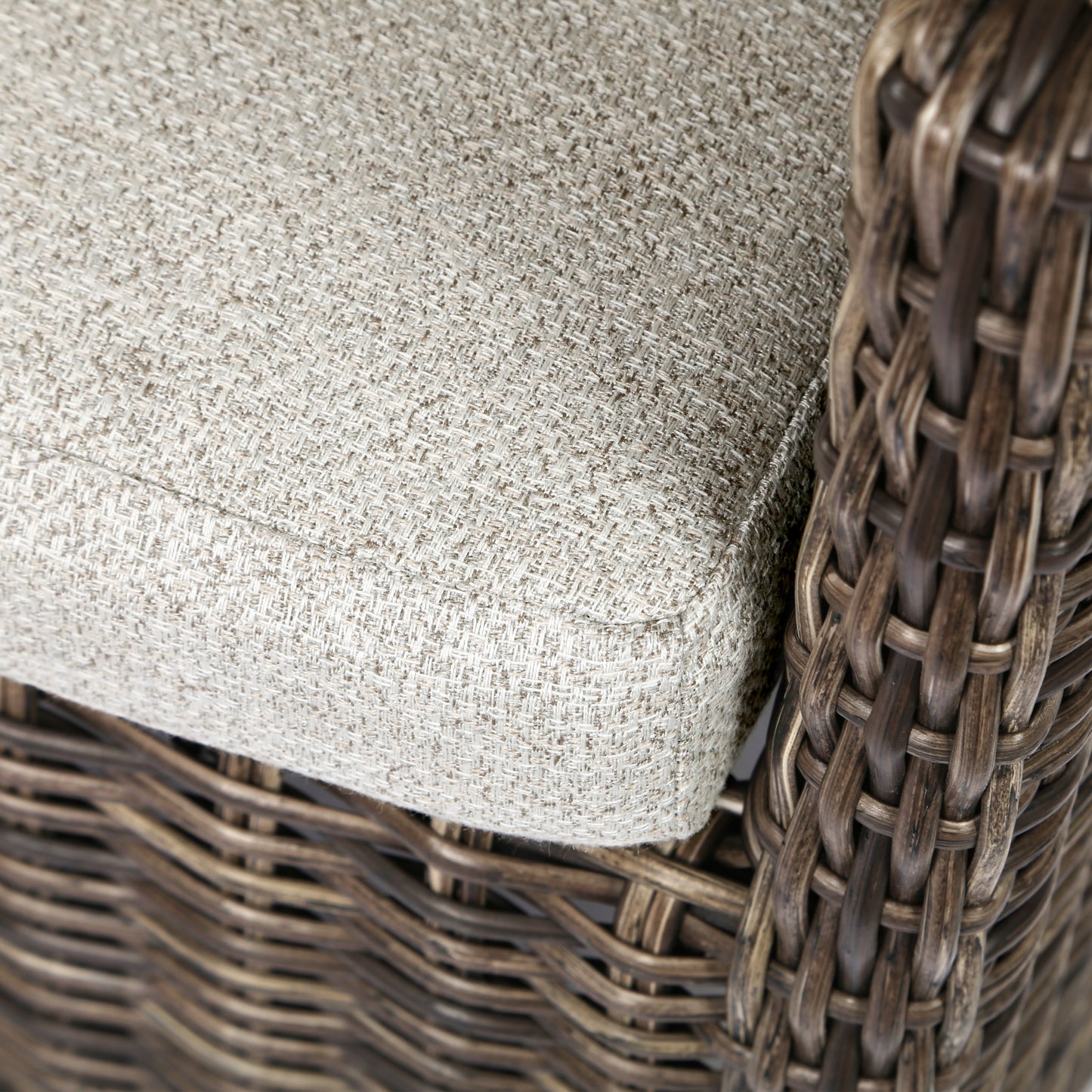 Avallon Dining Arm Chair Crosshatch Vapor Cushions Detail, image 7