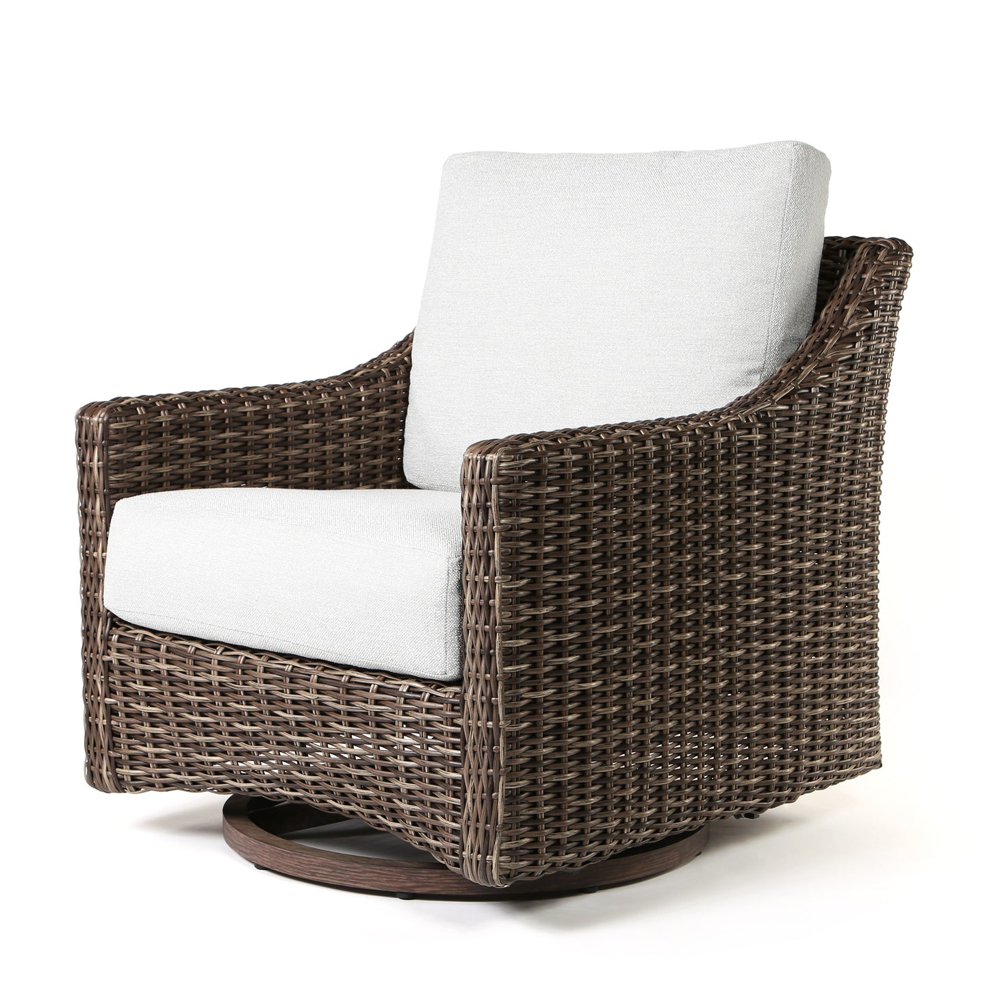 Avallon Swivel Glider Club Chair Nurture Pebble Cushions, image 4