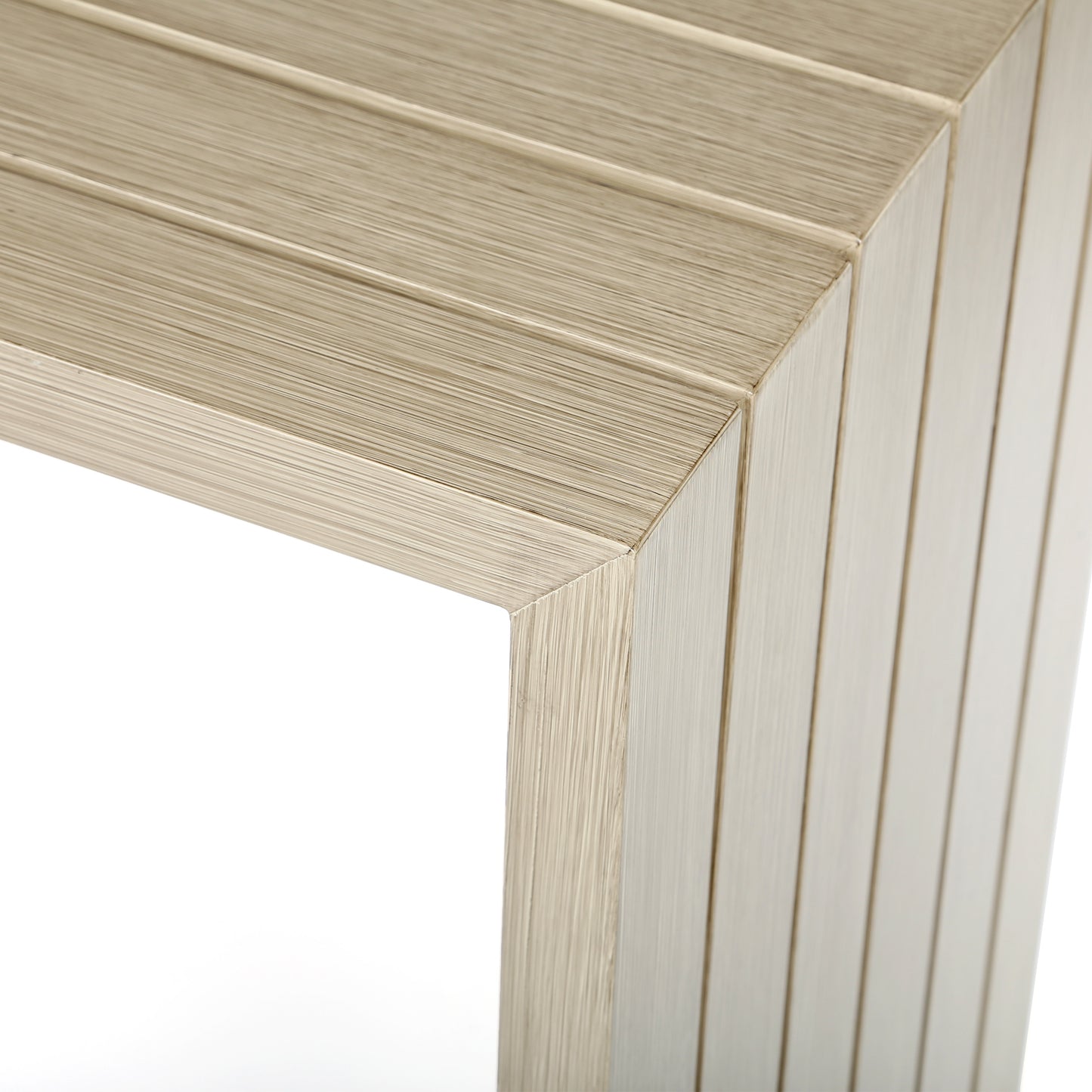 Bari Dining Console Table Flax Finish Detail, image 11