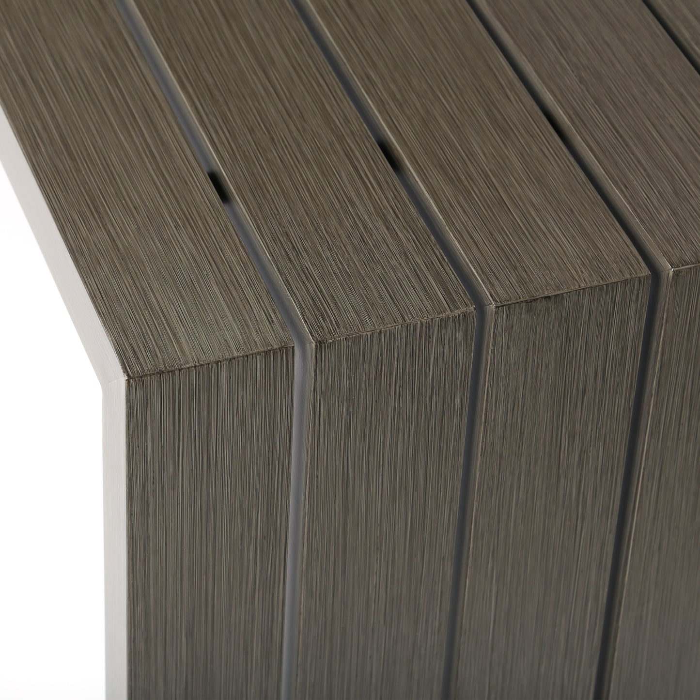 Bari Dining Console Table Smoke Finish Detail, image 4