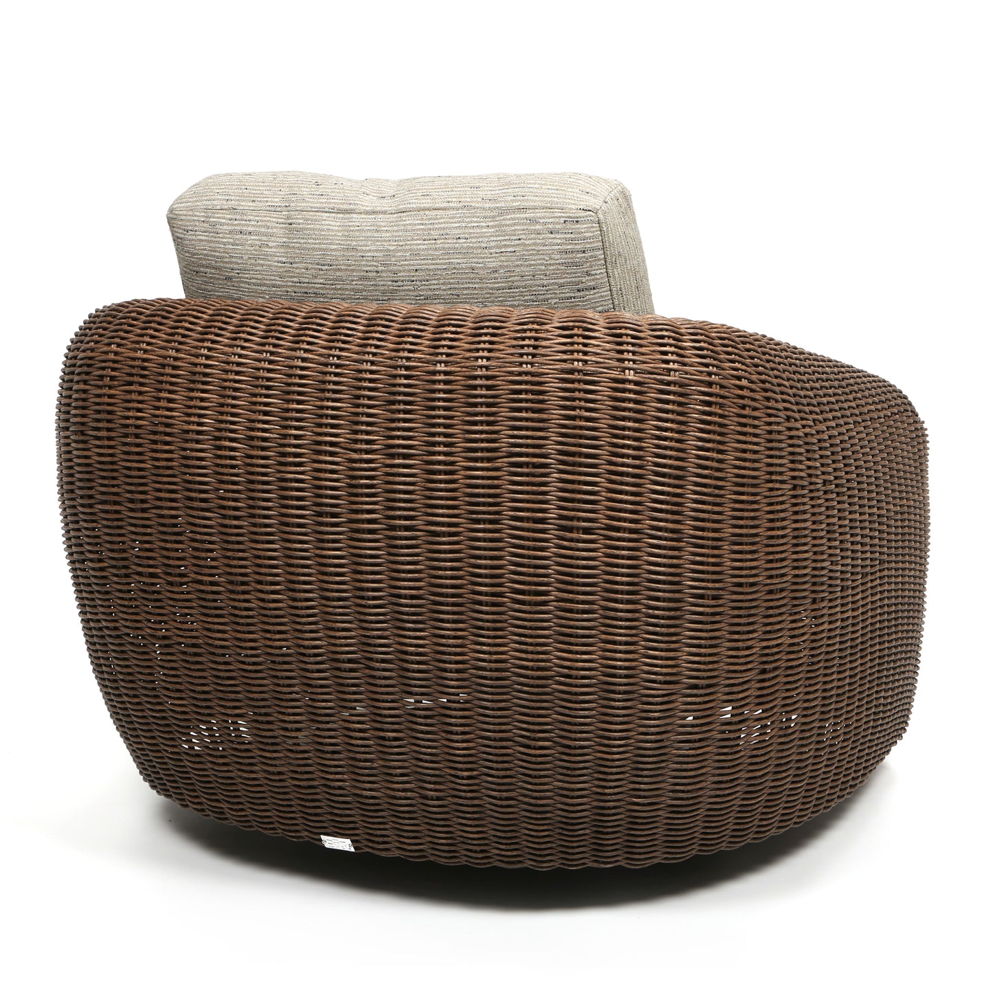 Boulevard Club Swivel Glider Hazel Weave Palm Spring Charcoal Cushions Back, image 27