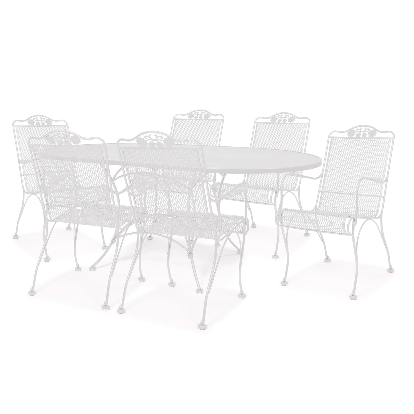 Briarwood 7 Piece Dining Set Weathered White Finish Arm Chairs, image 80