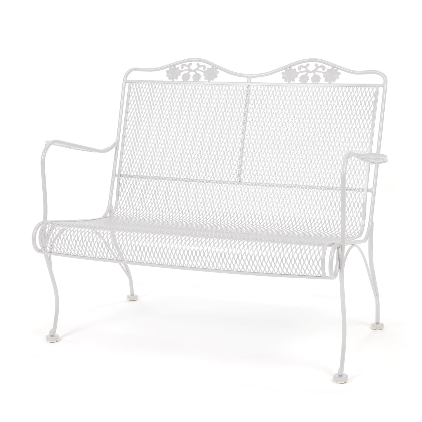 Briarwood High Back Loveseat Weathered White Finish, image 27