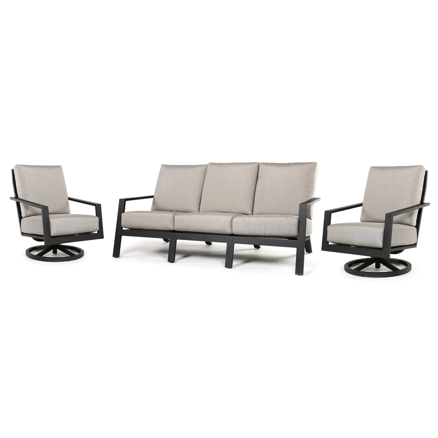 Costa Sofa Set with 2 Swivel Club Chairs, image 3