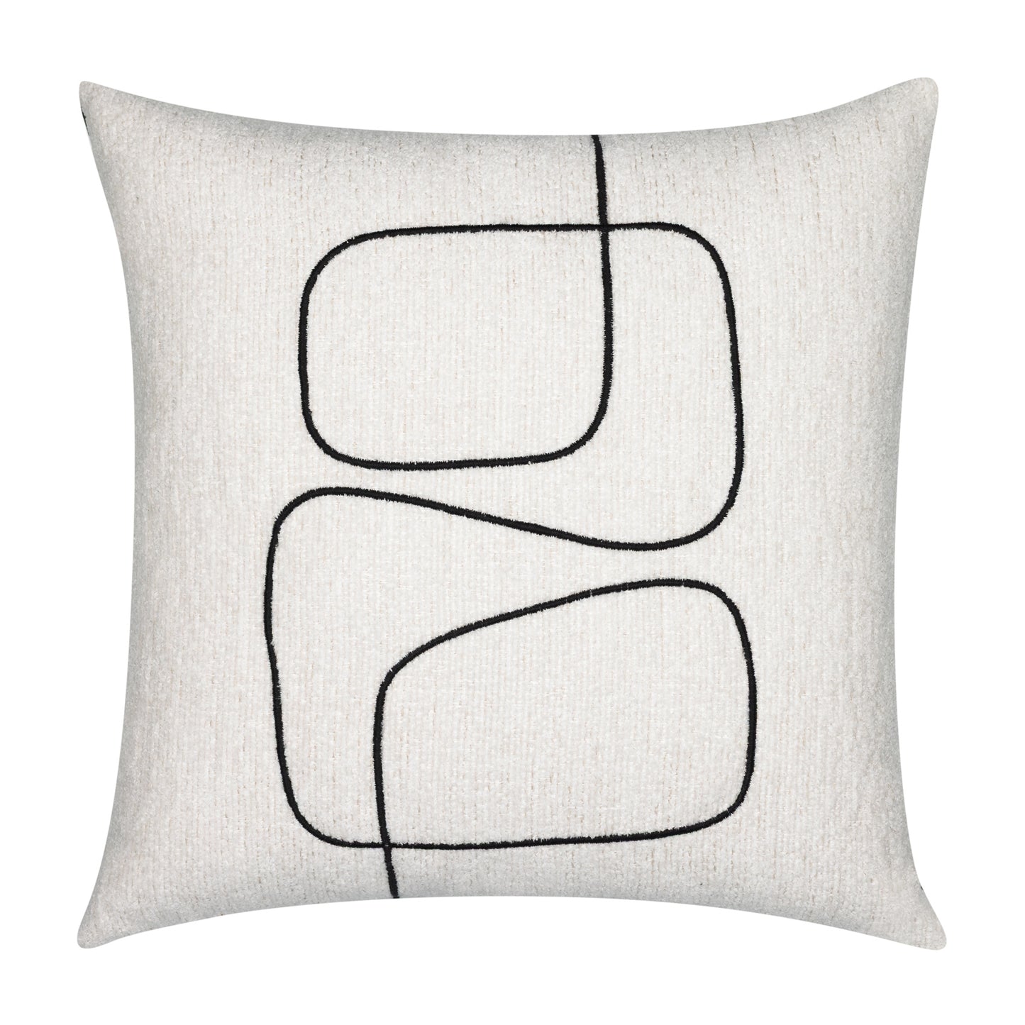 Elaine Smith 20 Square Pillow Linear Luxe Ebony, image 1