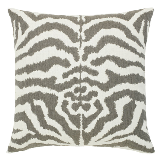 22" Square Elaine Smith Pillow  Zebra Gray