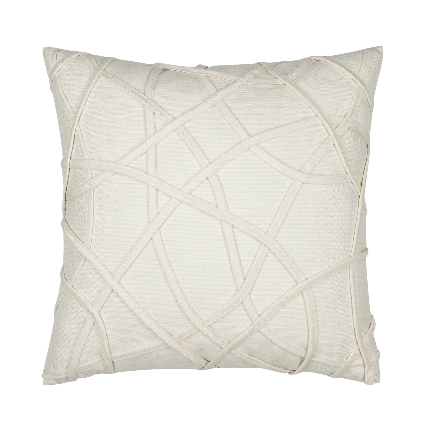 Elaine Smith Illusion Ivory Square Pillow, image 1