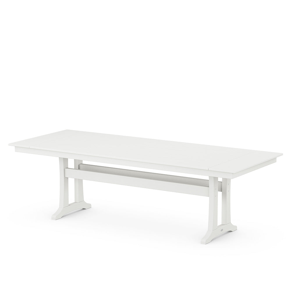 Farmhouse Trestle 38x96 Dining Table Vintage White, image 10