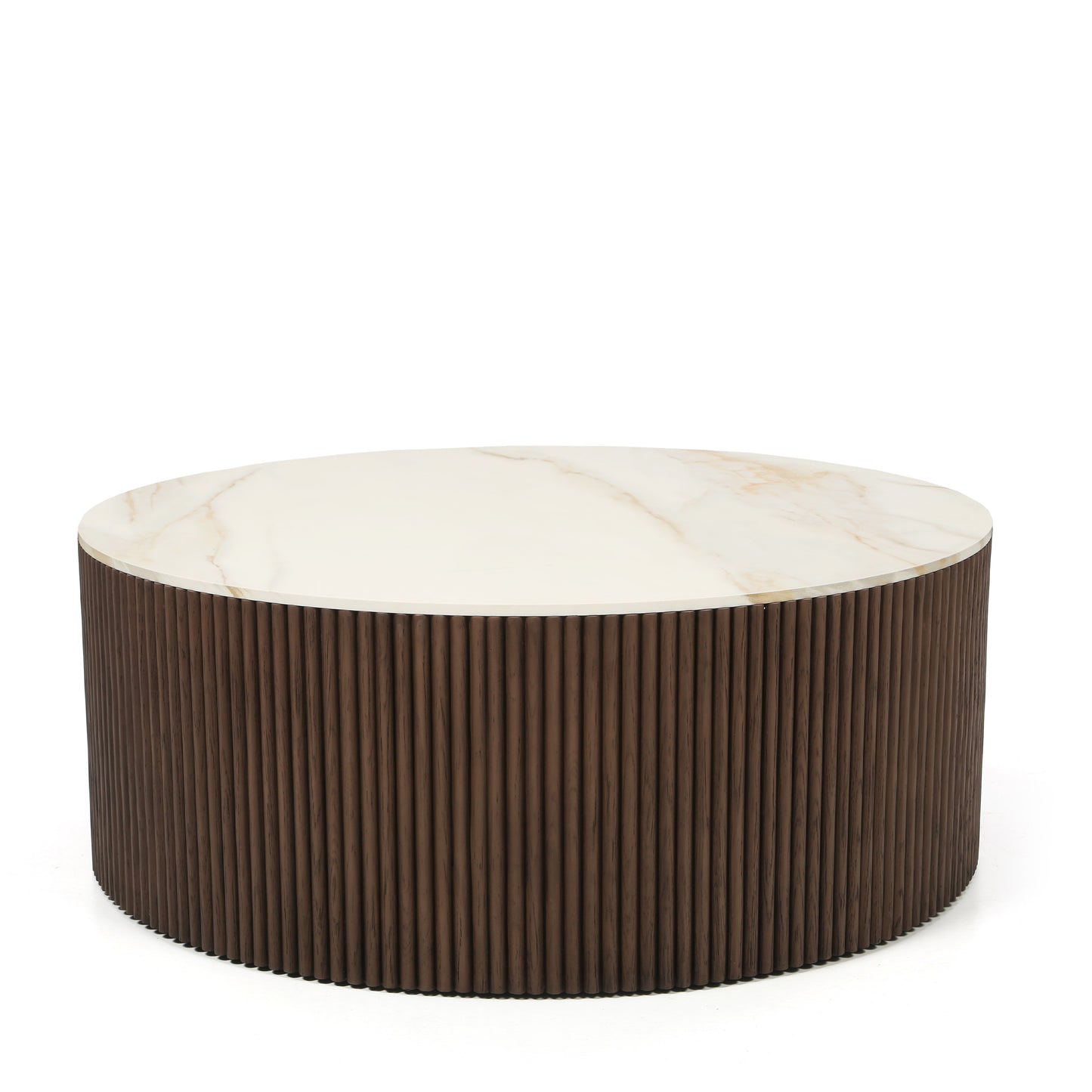 Hampton Chat Table Alabaster Top Sable Base, image 7