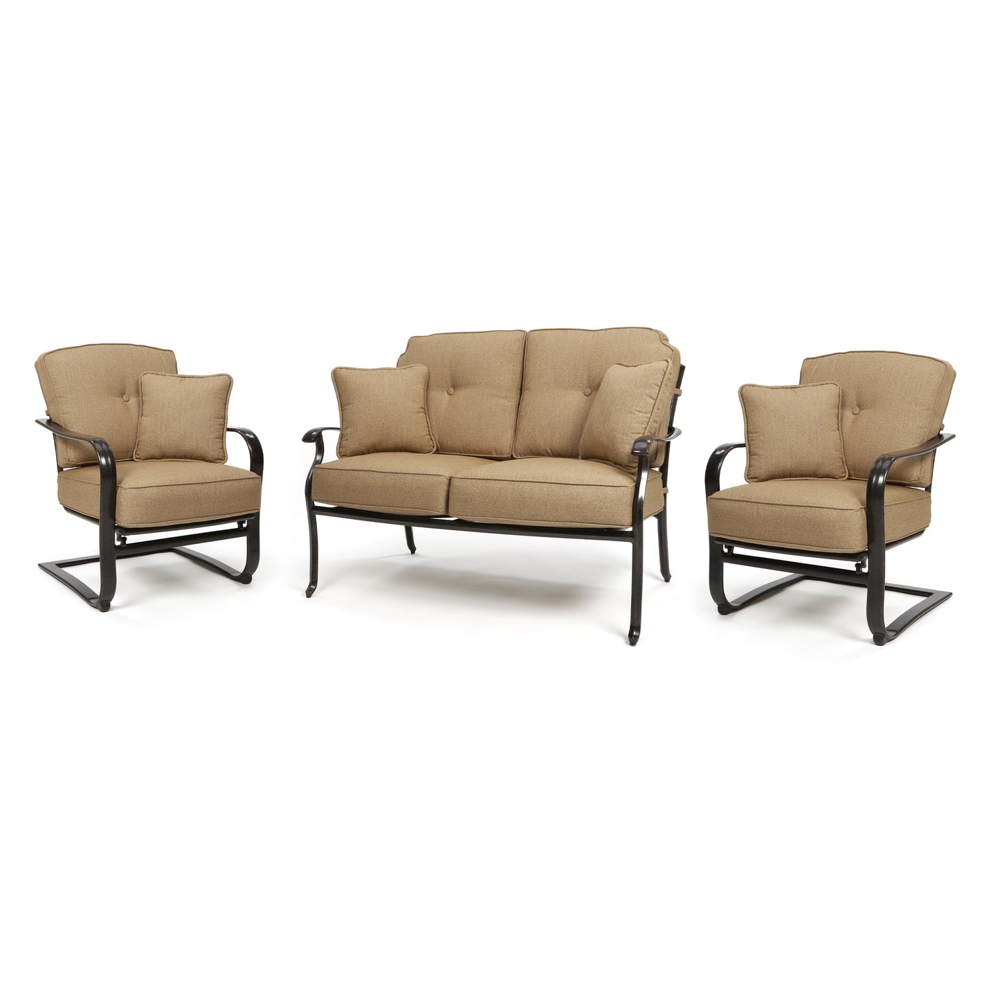 Heritage Loveseat Set 2 Spring Club Chairs, image 14