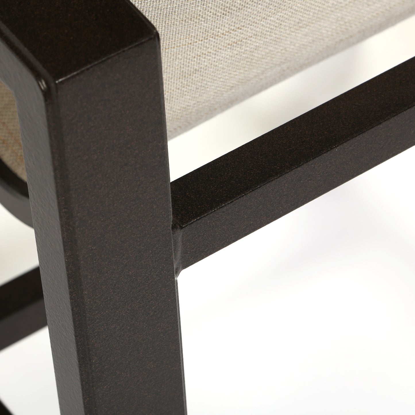 Lakeside Padded Sling Dining Chair Rich Earth Finish Detail, image 4