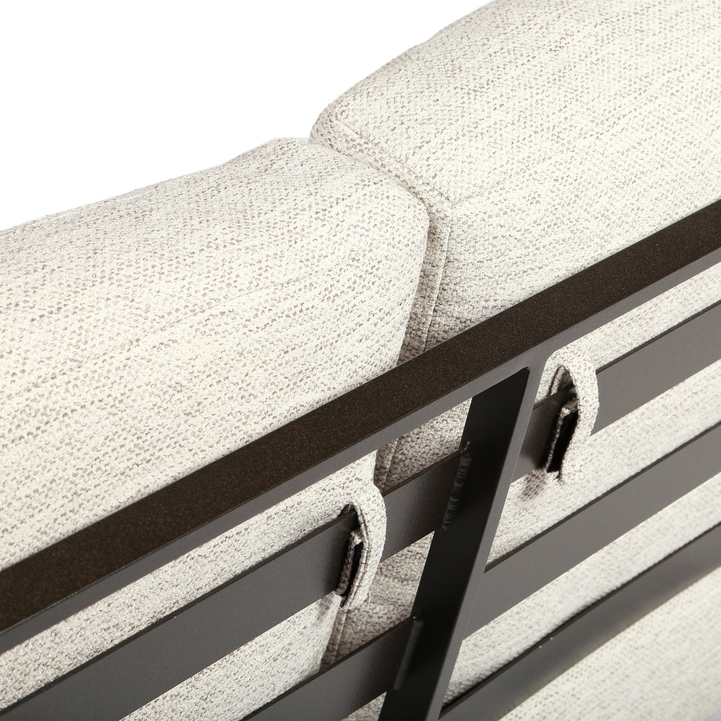 Lakeside Sofa Rich Earth Finish Bluepoint Flax Fabric Detail, image 3