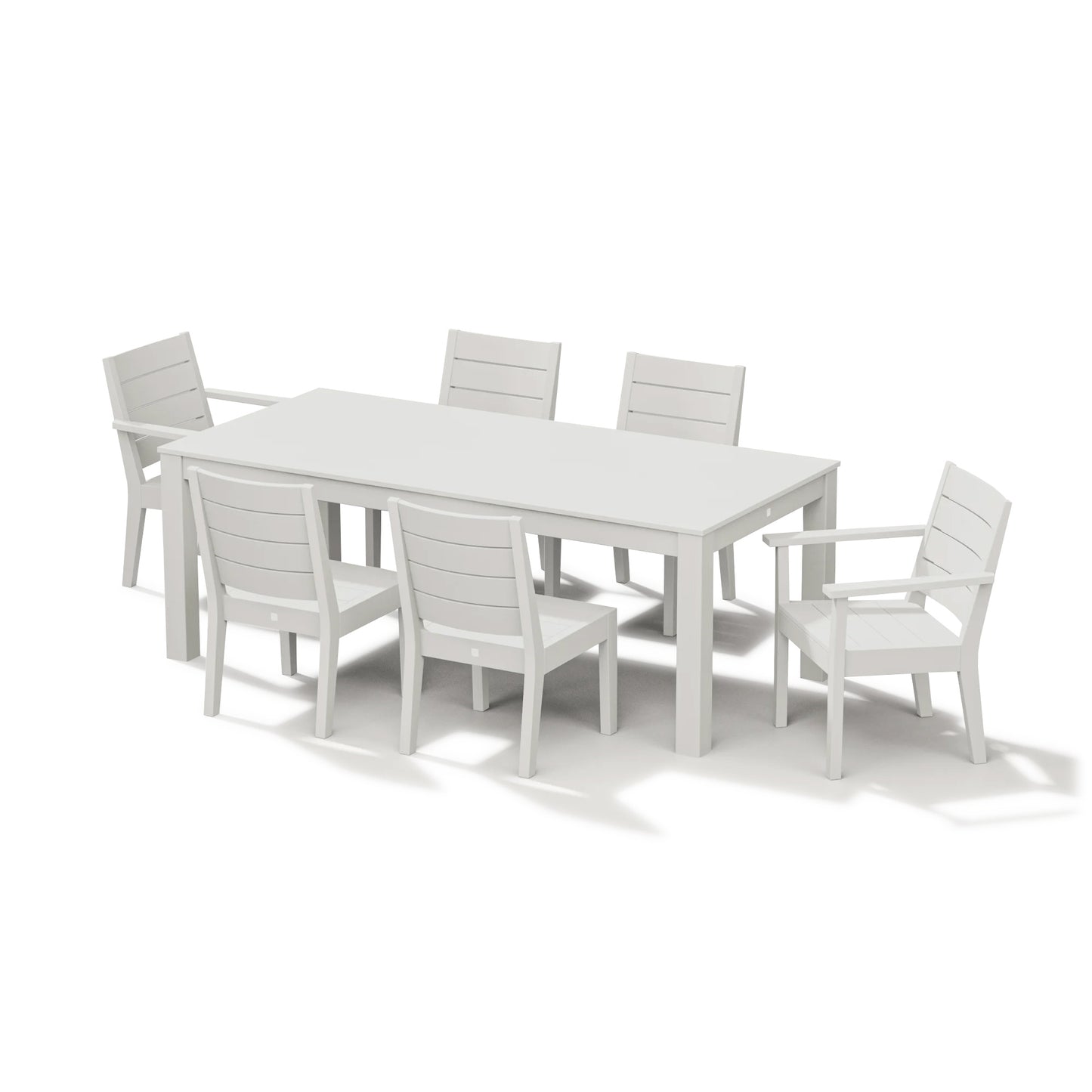Latitude 7 Piece Dining Set Vintage White Frame, image 3