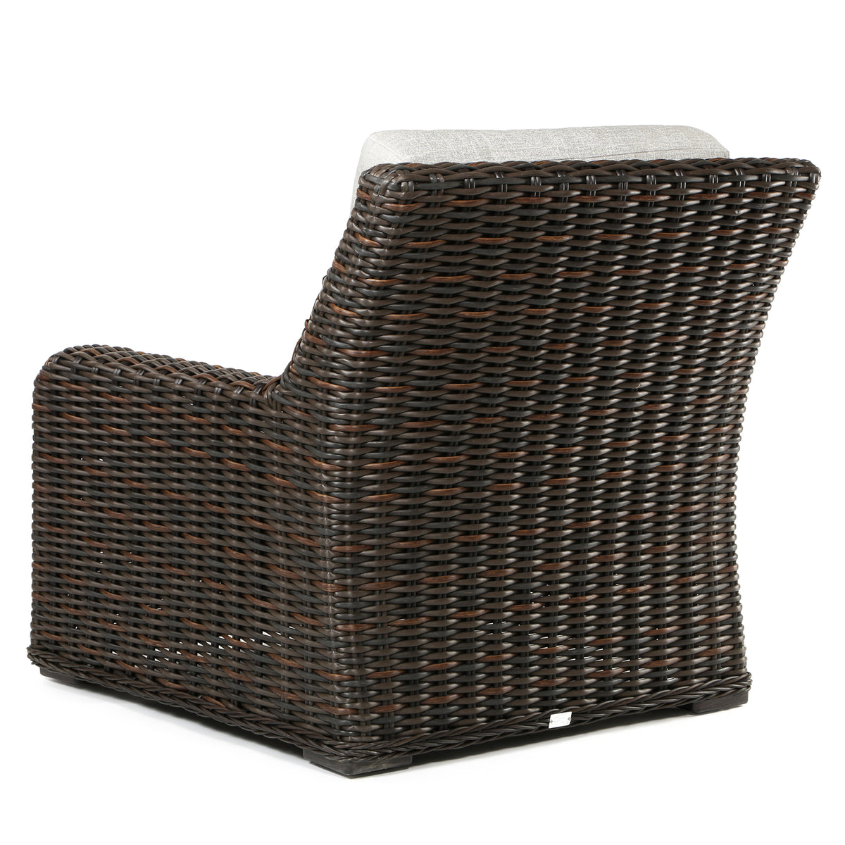 Laurent Club Chair Chestnut Weave Fresco Flax Fabric Back, image 10