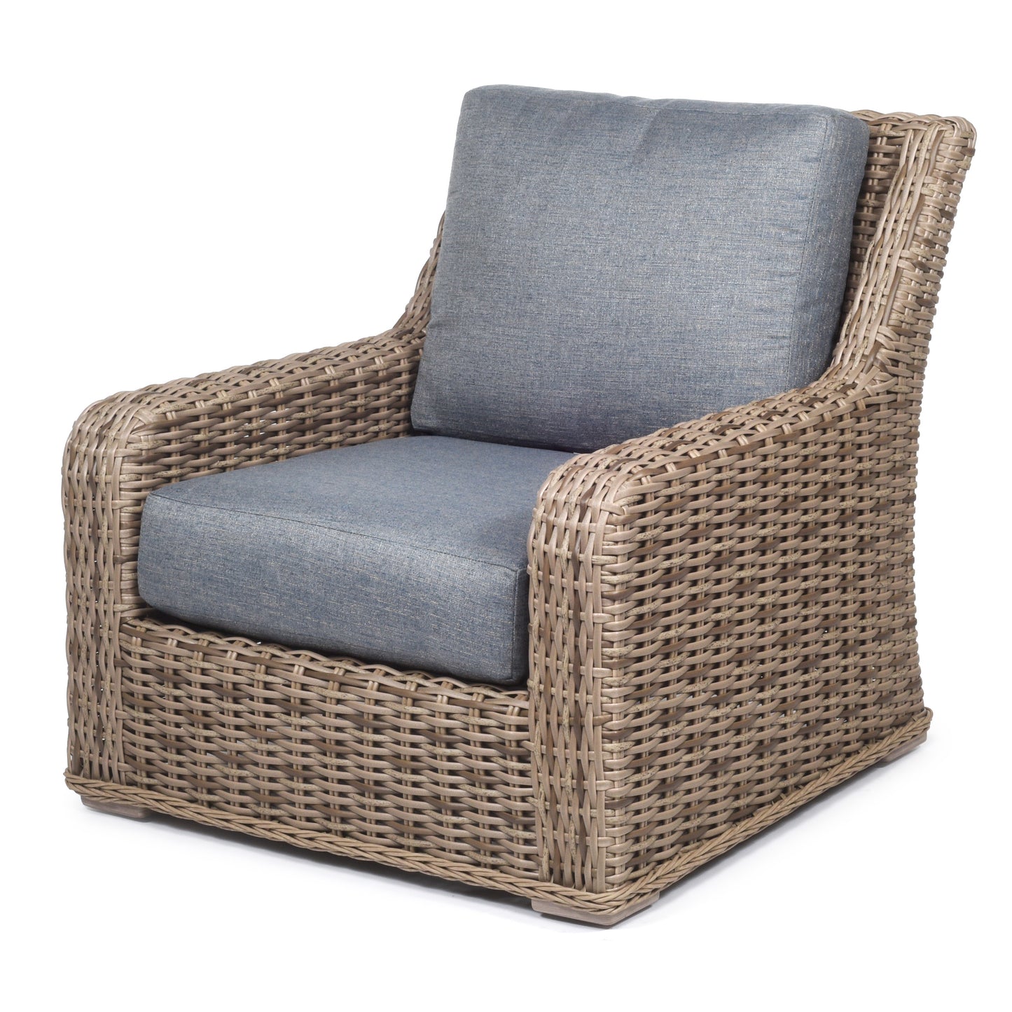 Laurent Club Chair Driftwood Weave Adena Denim Fabric, image 14