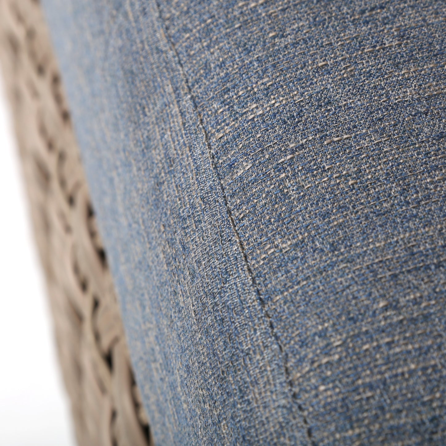 Laurent Left Arm Loveseat Section Driftwood Weave Adena Denim Fabric Detail, image 9