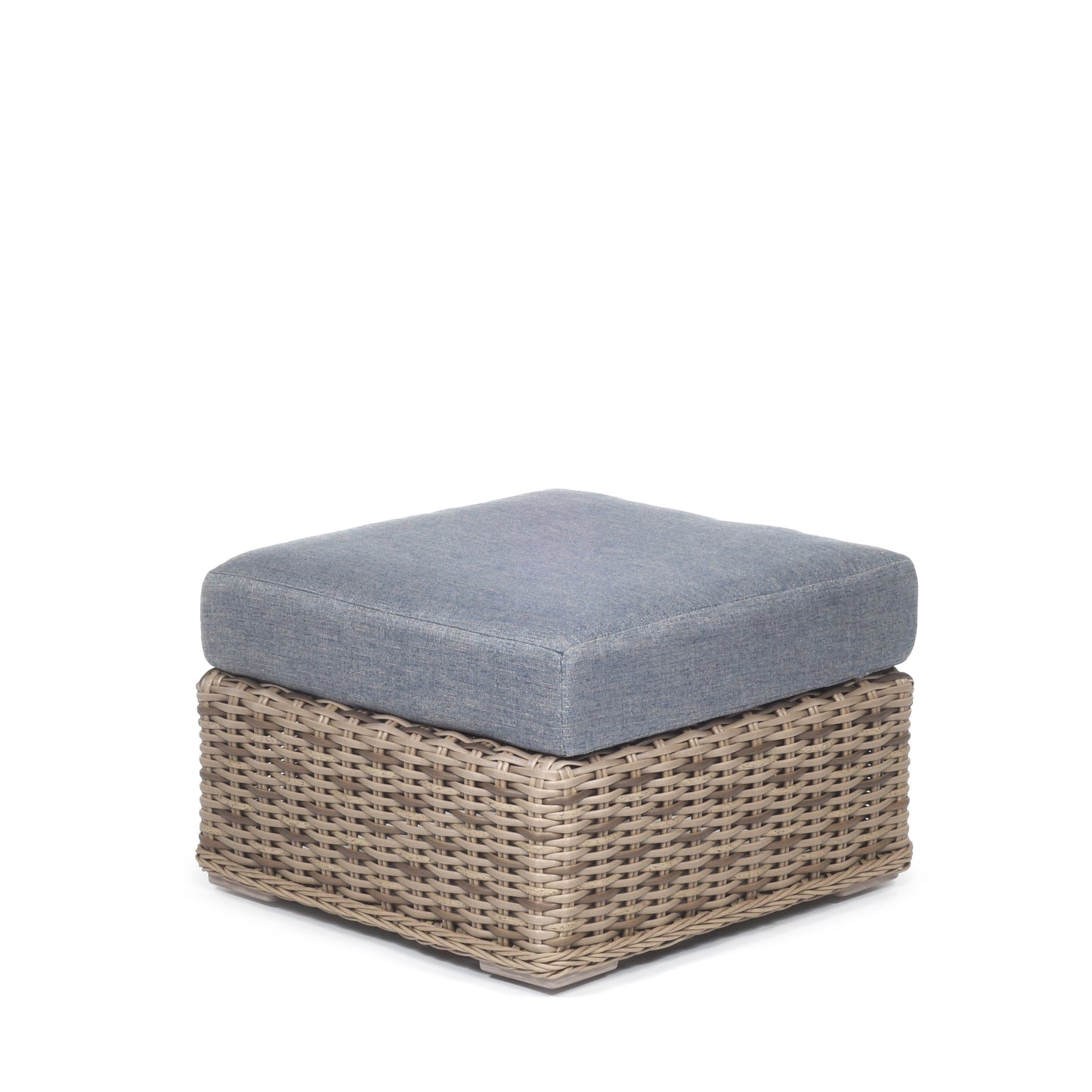 Laurent Ottoman Driftwood Weave Adena Denim Fabric, image 10