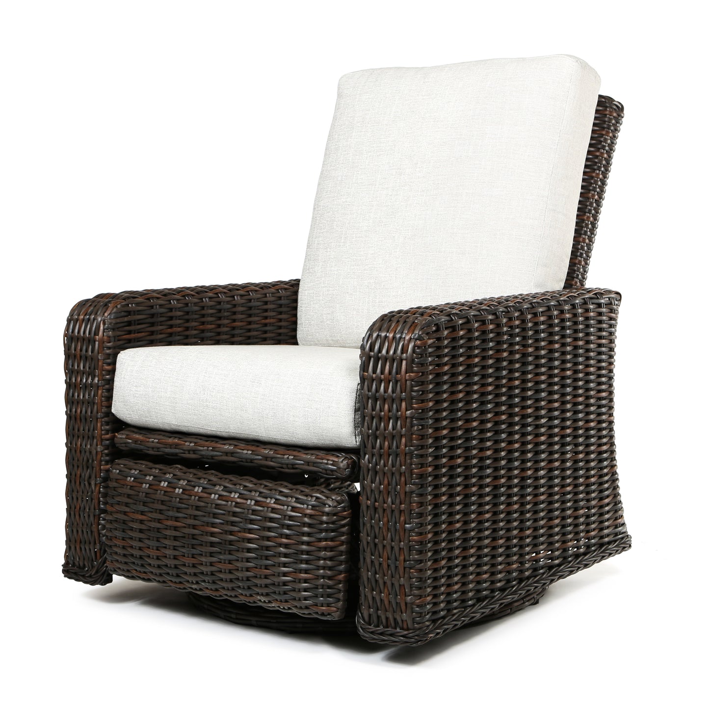 Laurent Recliner Chestnut Weave Fresco Flax Fabric, image 12