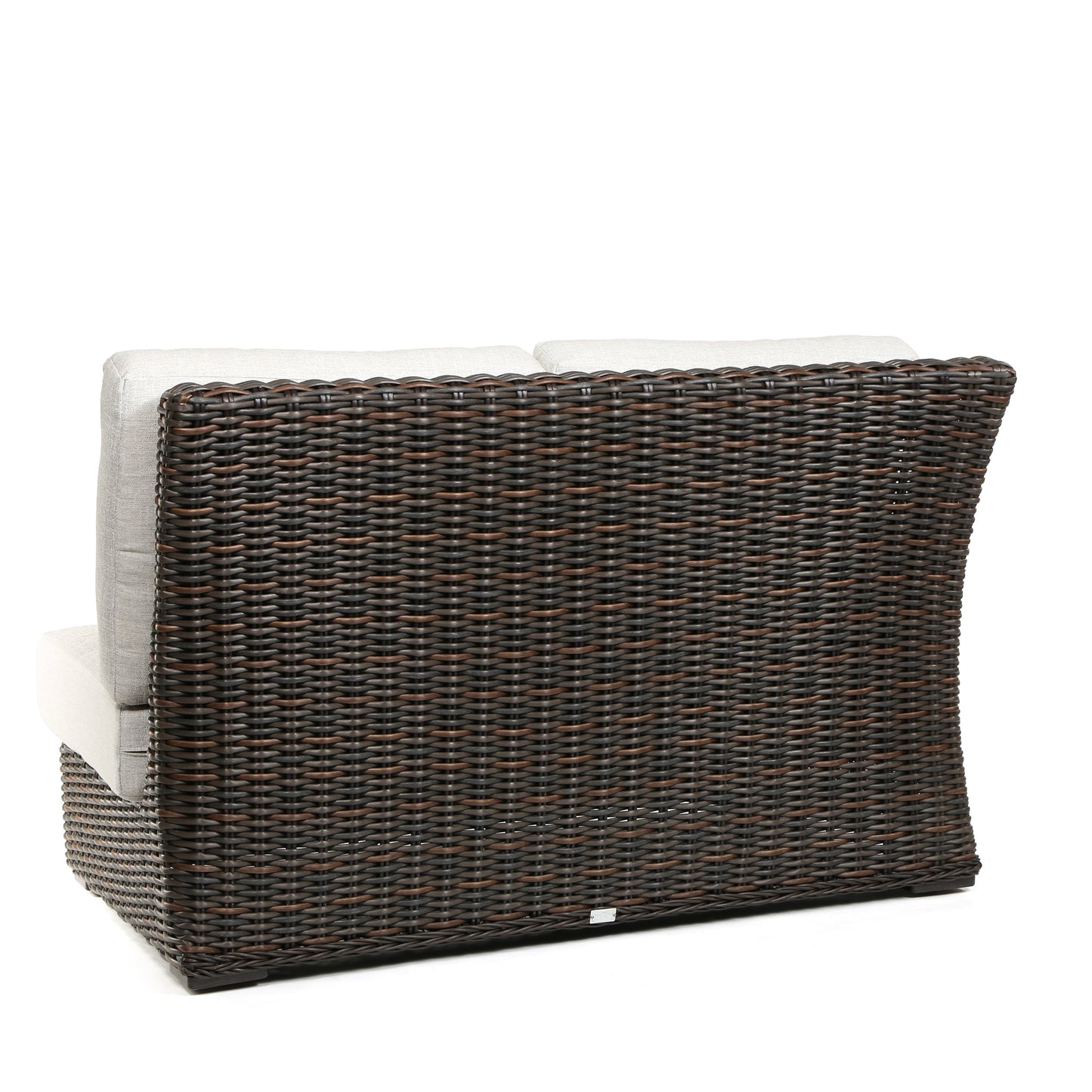Laurent Right Arm Loveseat Section Chestnut Weave Fresco Flax Fabric Back, image 12