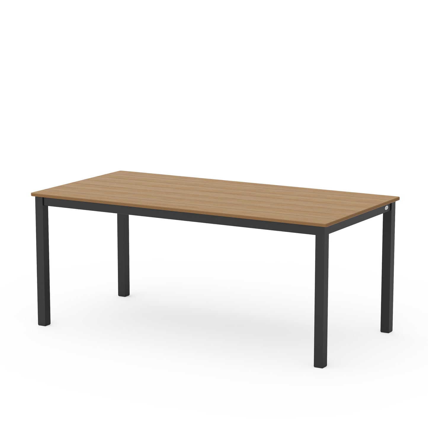 Main Street Rectangle Dining Table Matte Black Frame Natural Top, image 39