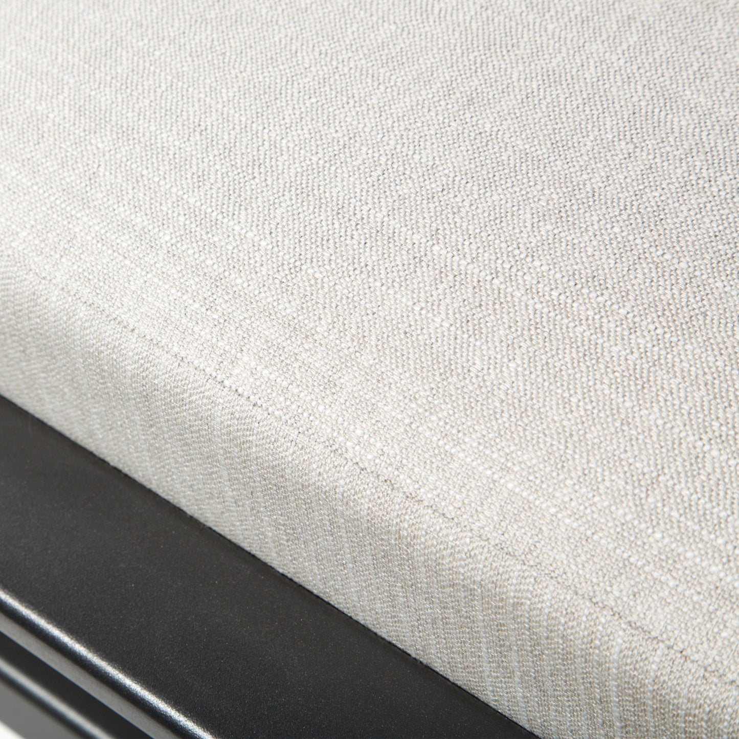 Marin Ottoman Metz Dove Fabric Graphite Finish Details, image 4