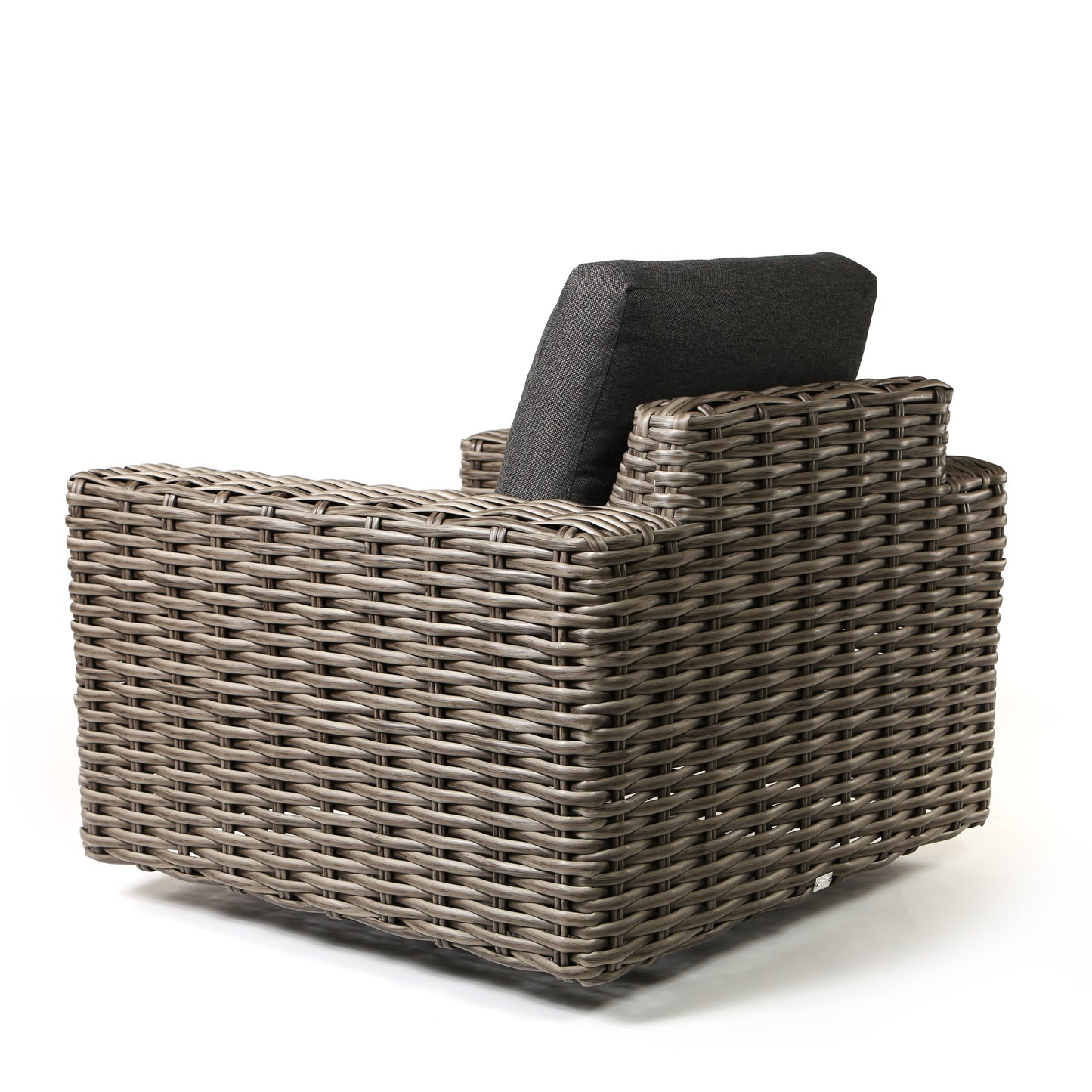 Mia Swivel Glider Nurture Charcoal Cushions Fog Weave Back, image 17
