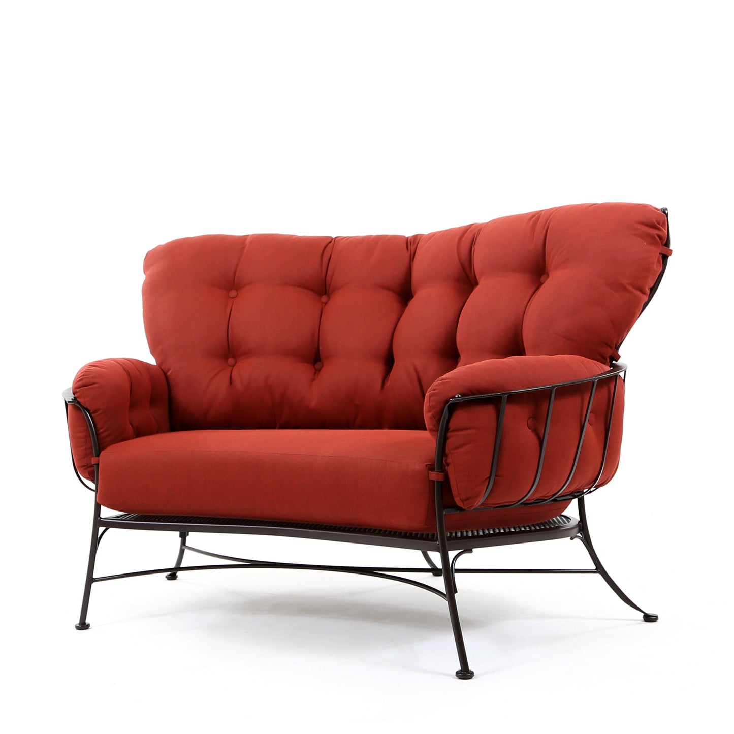 Monterra Crescent Loveseat Merlot Fabric, image 7