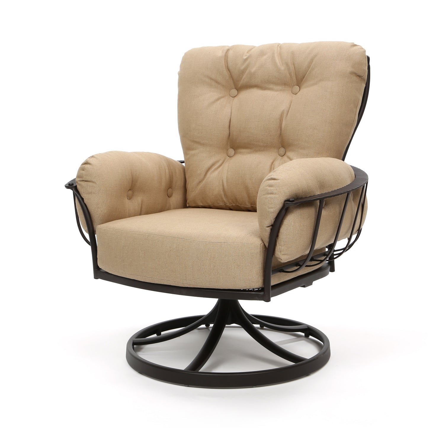 Monterra Mini Swivel Rocker with Belgian Linen Sand Fabric, image 1