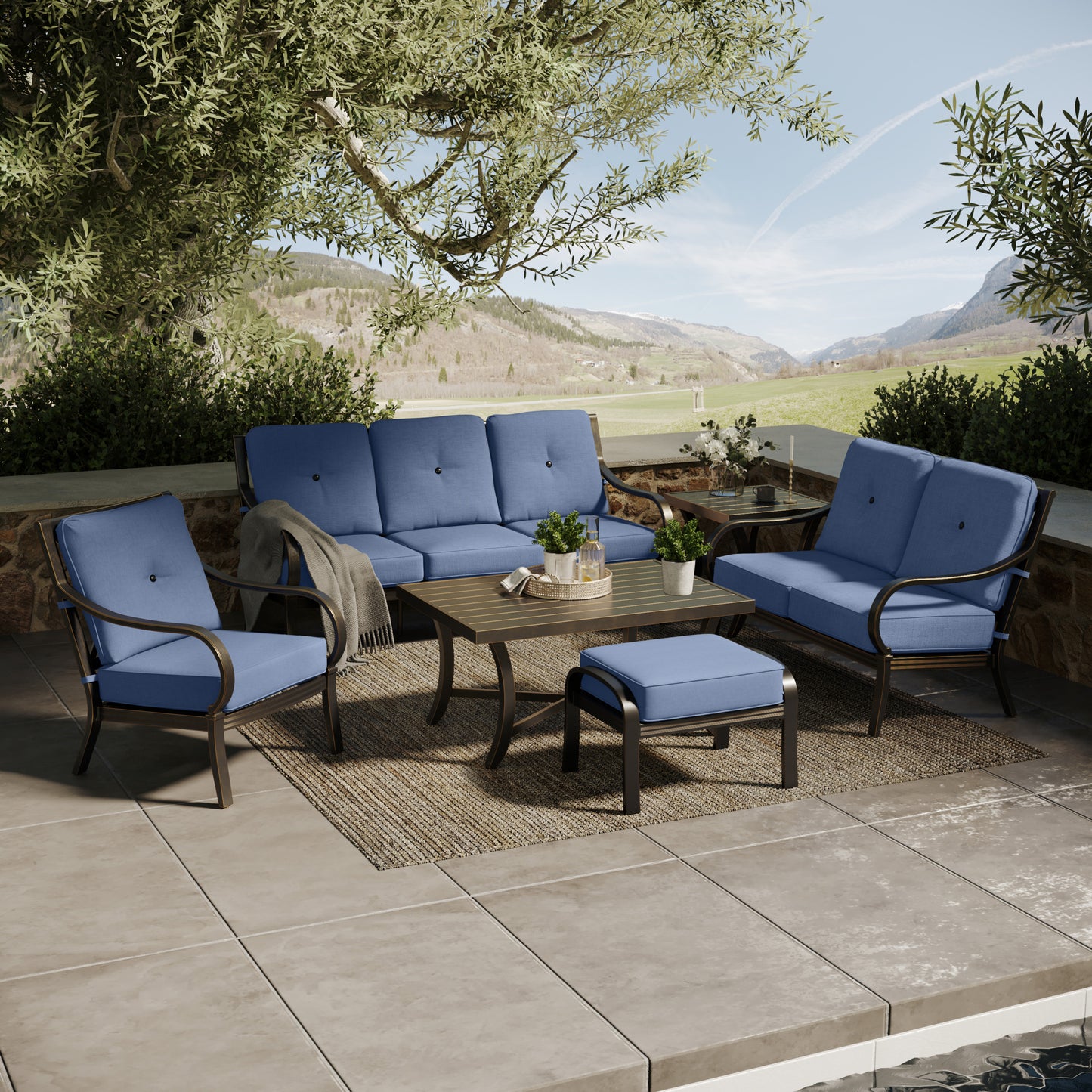 Napili 6 Piece Sofa Set with Venus Cabana Cushions Environmental, image 3