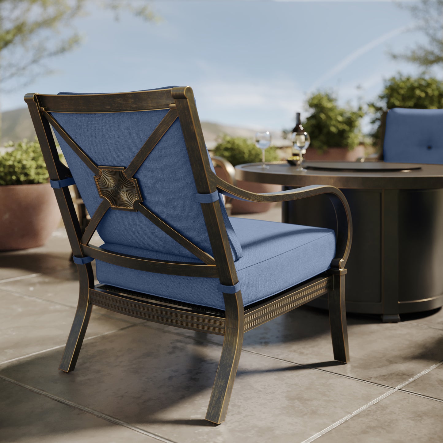 Napili Club Chair with Venus Cabana Cushions Environmental, image 6