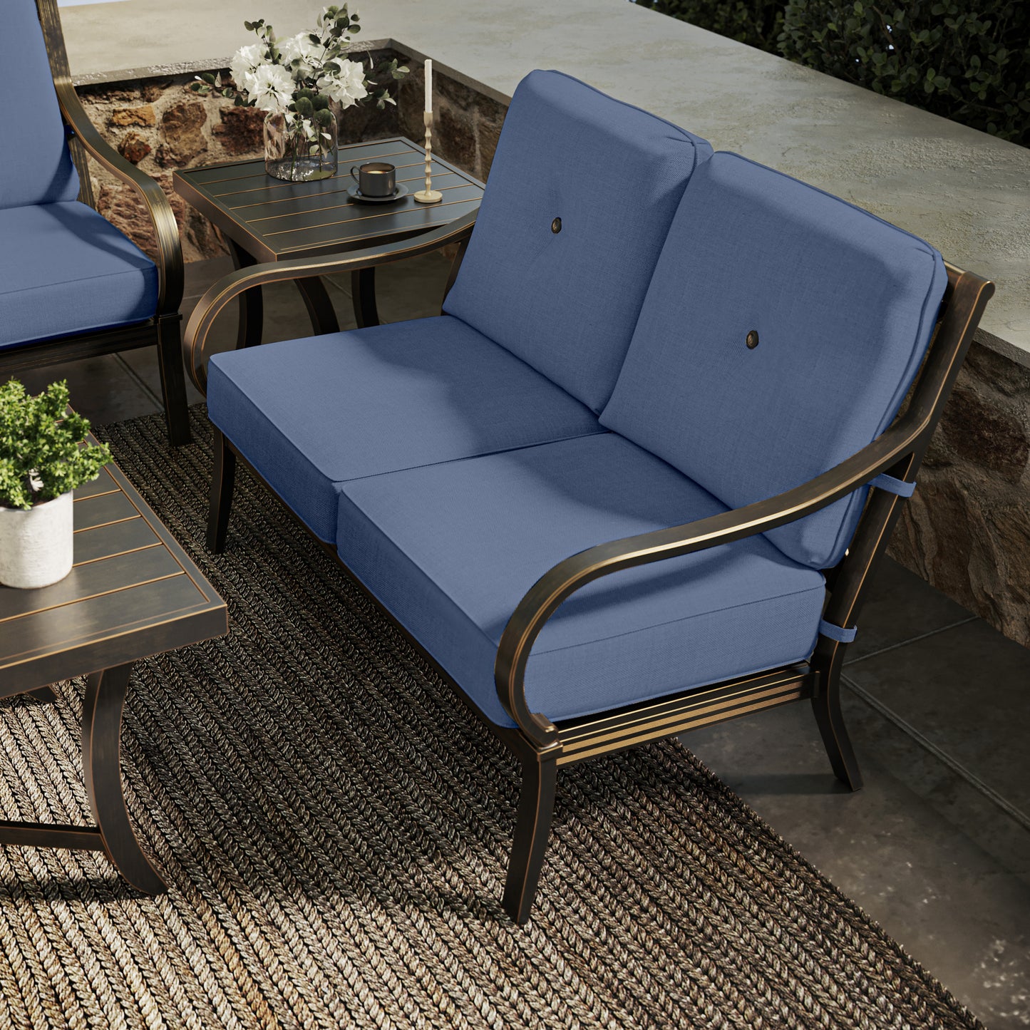 Napili Loveseat with Venus Cabana Cushions Environmental, image 6