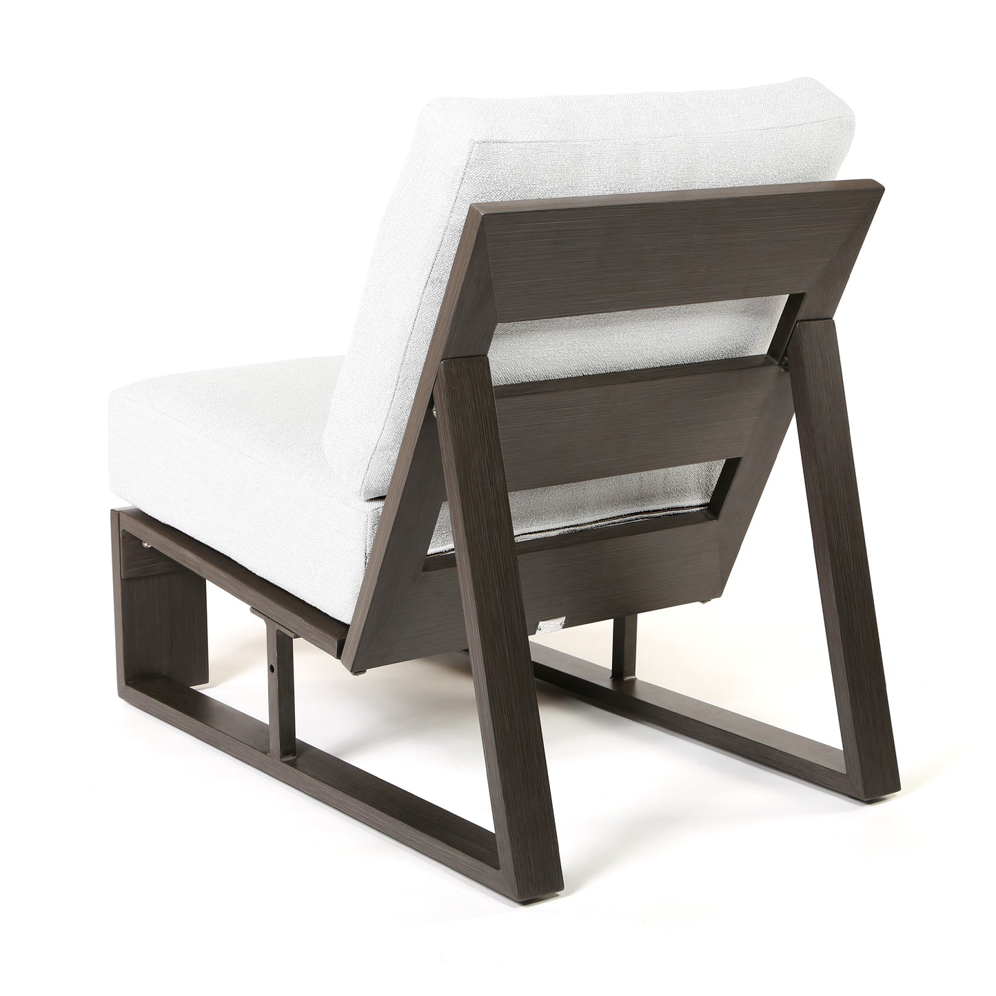 Novara Armless Chair Nurture Pebble Cushions Smoke Finish Back, image 16