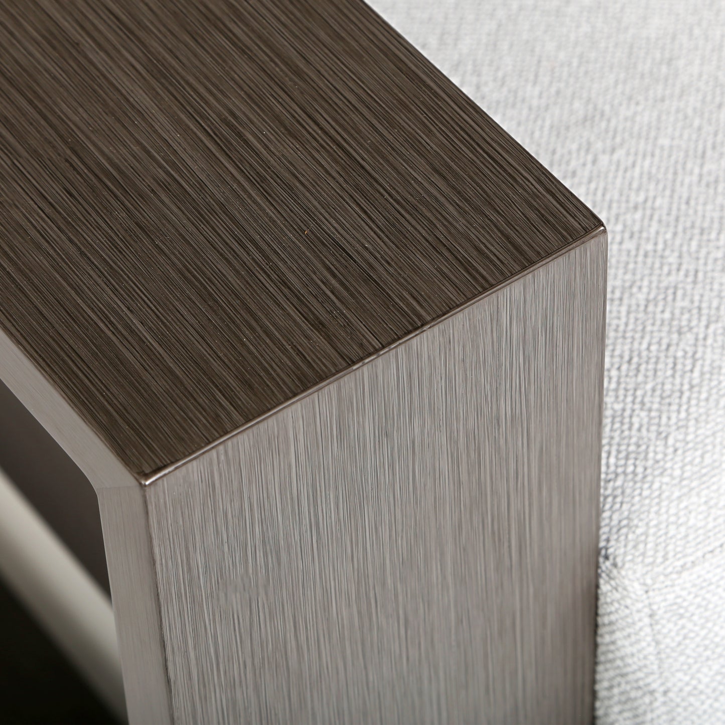 Novara Loveseat Nurture Pebble Cushions Smoke Finish Detail, image 16