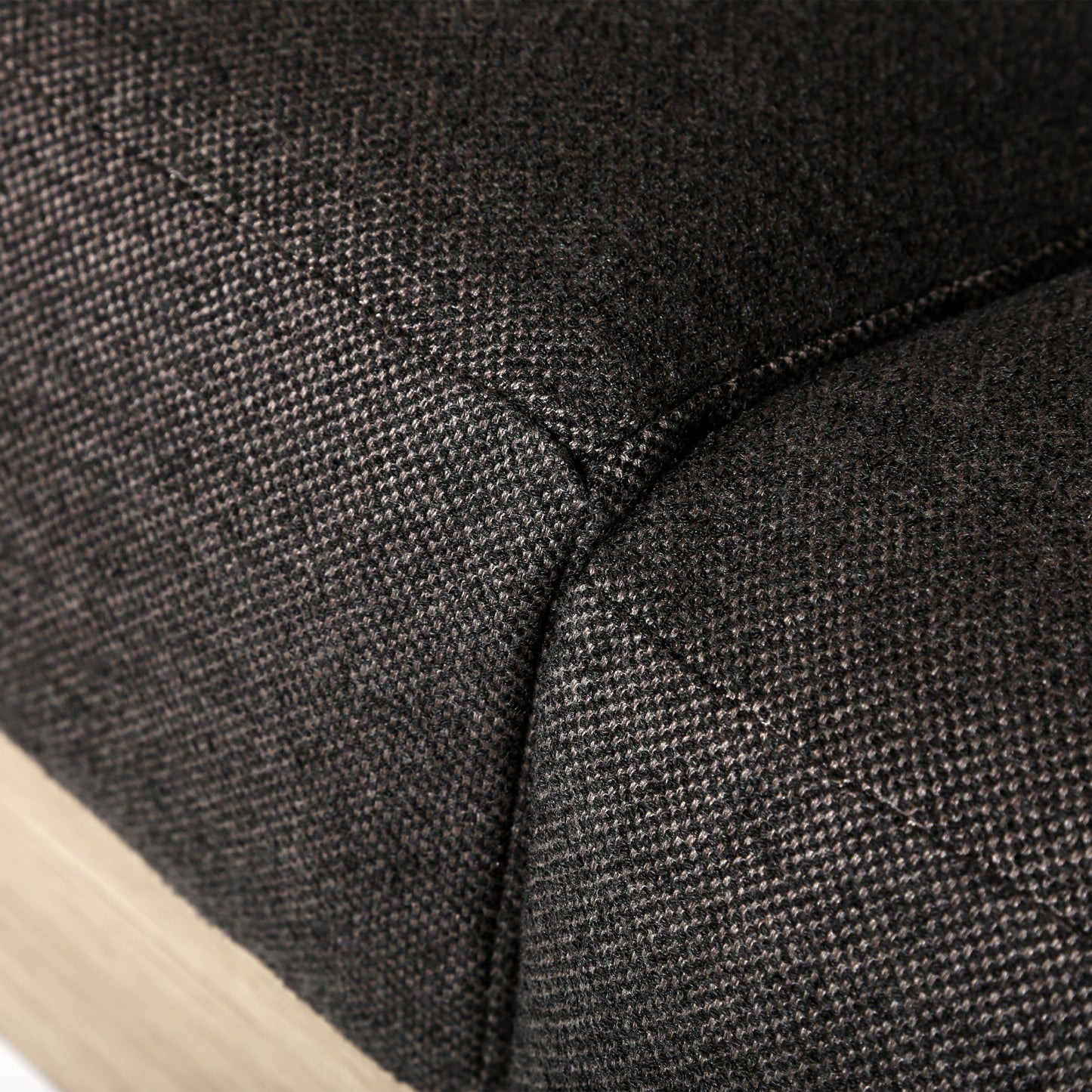 Novara Sofa Nurture Charcoal Cushions Detail Flax Finish, image 14