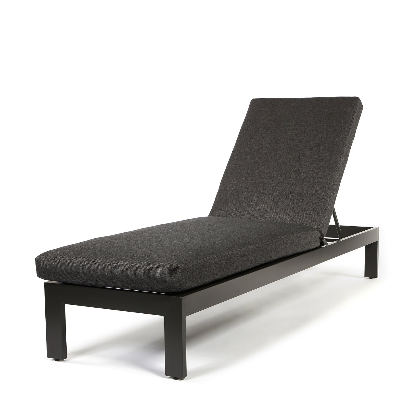 Palermo Chaise Lounge Nurture Charcoal Cushion Graphite Finish, image 10