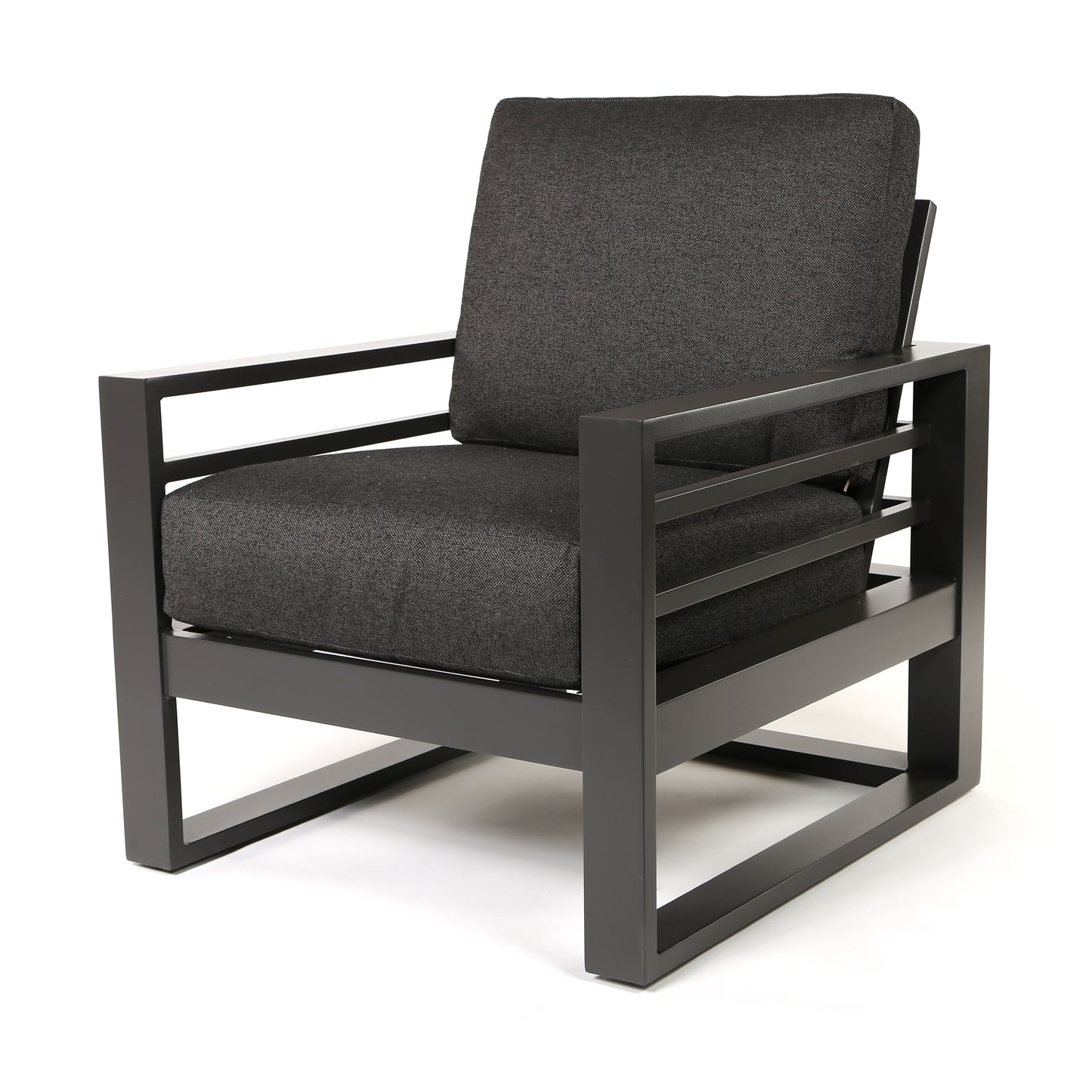 Palermo High Back Club Chair Nurture Charcoal Cushions Graphite Finish, image 12