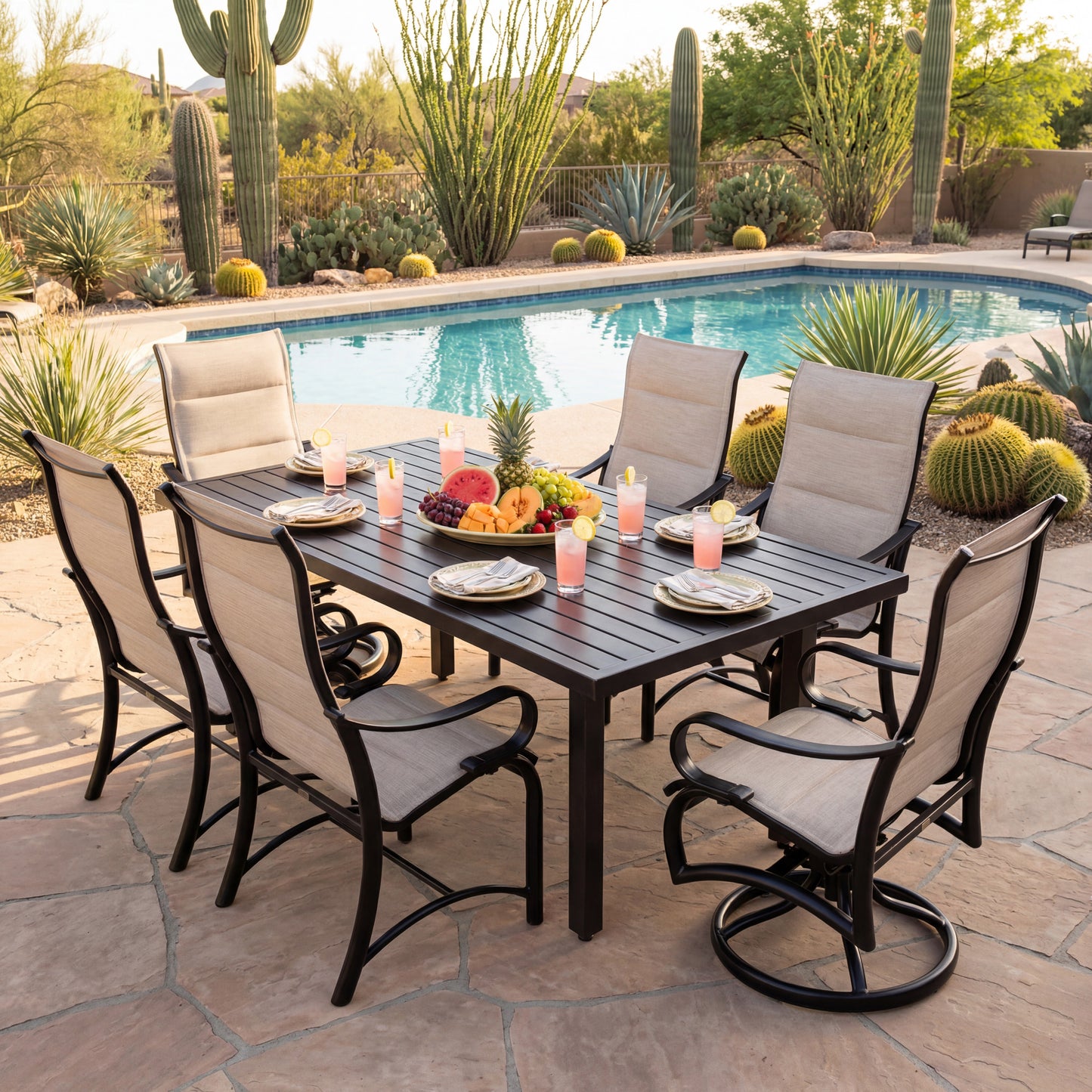 Passage Padded Sling High Back Dining Chair, image 5