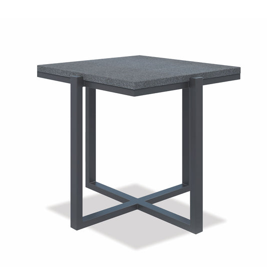 Polished Granite 22" Square End Table