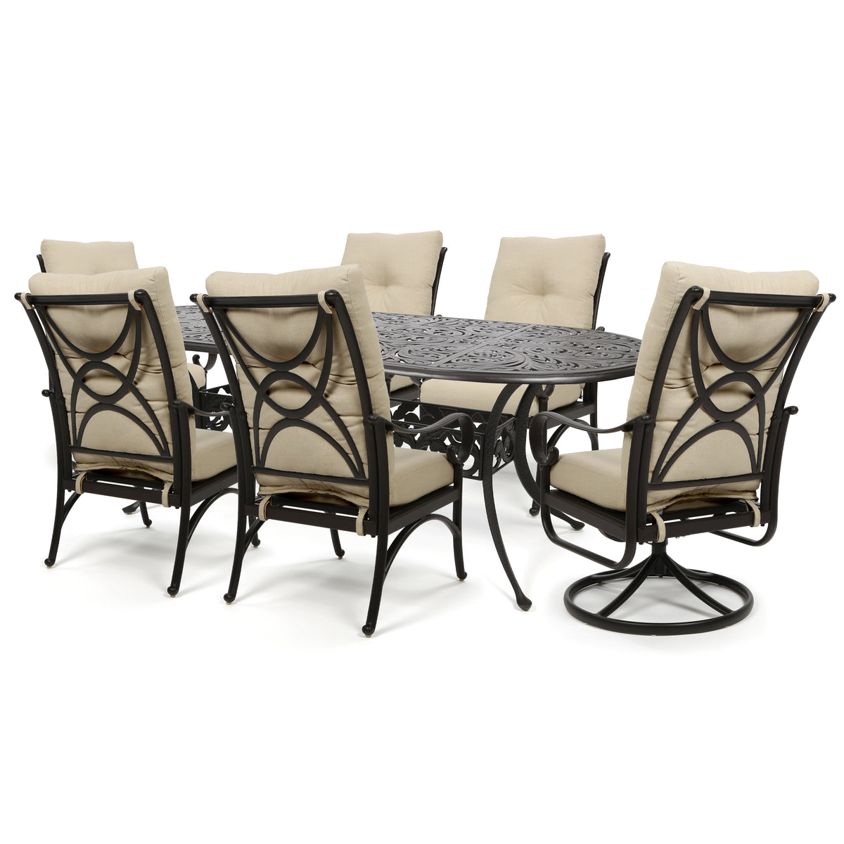 Santa Barbara 7 Piece Dining Set Pistachio Shell, image 18