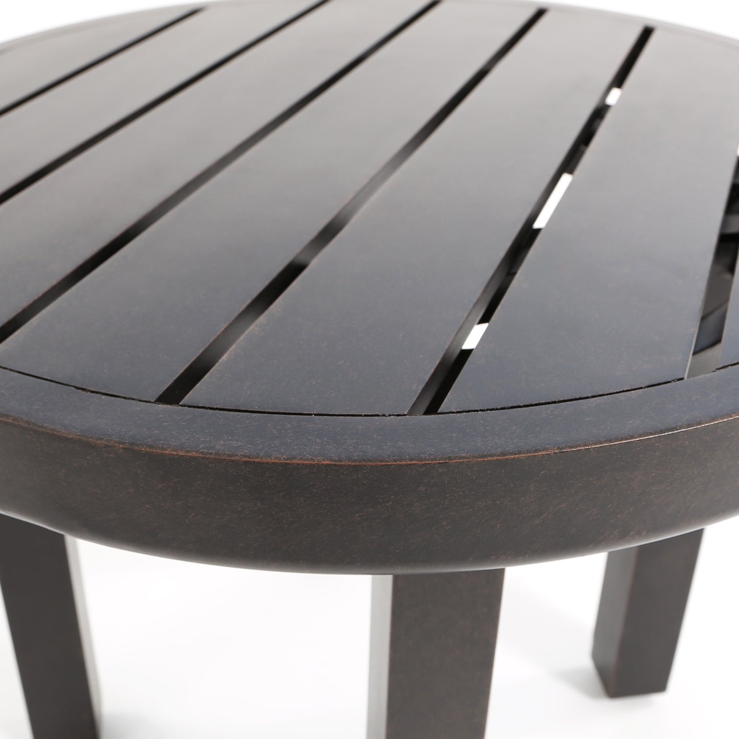 Trinidad Collection 24 Round End Table Autumn Rust Finish Detail, image 16