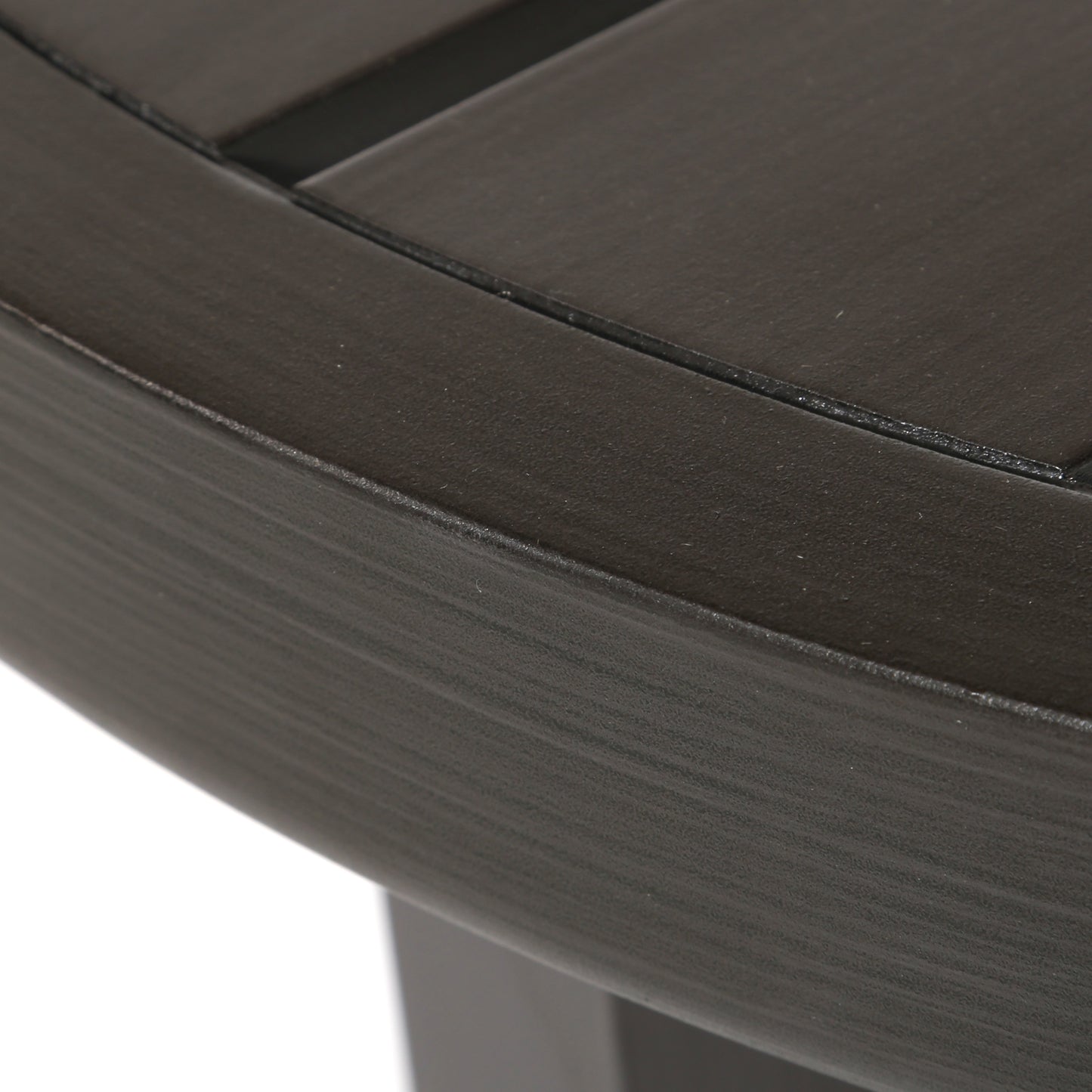 Trinidad Collection 24 Round End Table Weathered Charcoal Finish Detail, image 8
