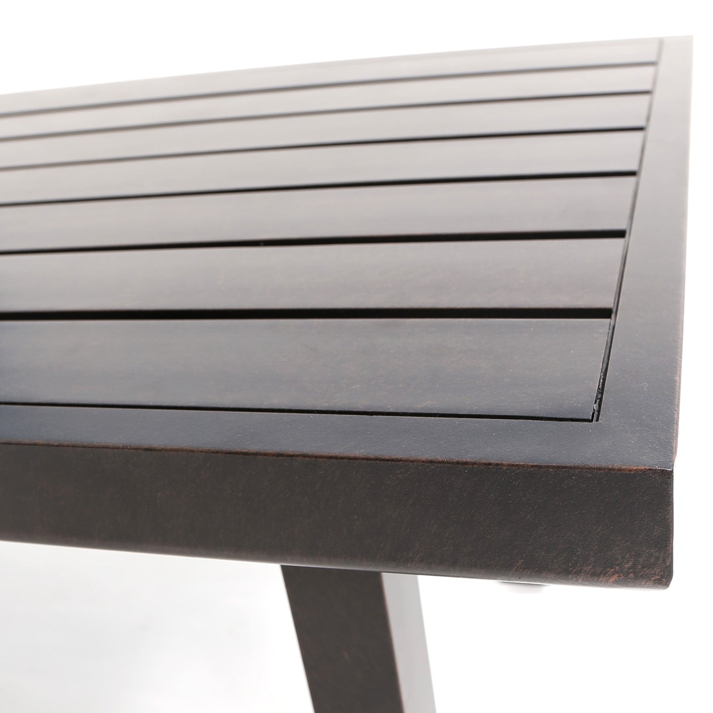 Trinidad Collection 26x48 Coffee Table Autumn Rust Finish Detail, image 2